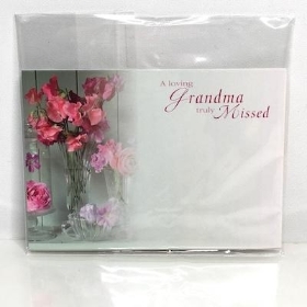 Florist Cards Grandma Pink Flowers x 6