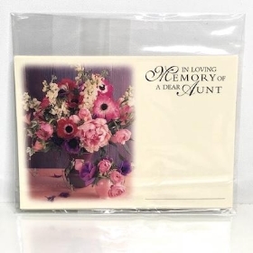 Florist Cards Roses Aunt Antique x 6