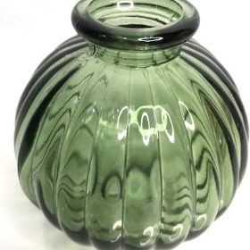 Vintage Green Bubble Vase 8cm