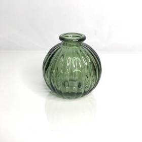 Vintage Green Bubble Vase 8cm
