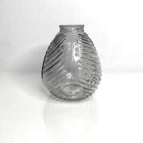 Grey Leaf Vase 13cm
