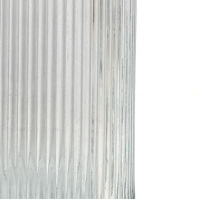 Clear Tall Ribbed Vase 22cm