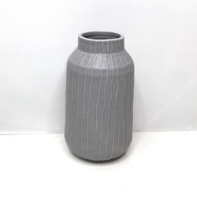 Grey Glazed Stripe Pot 20cm