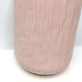 Pale Pink Glazed Stripe Pot 20cm