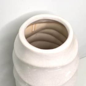 White Swirl Ceramic Vase 31cm