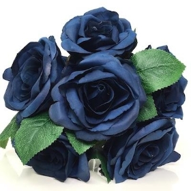 Dark Blue Rose Bundle 28cm