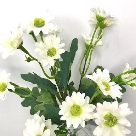 White Daises In Bud Vase 30cm