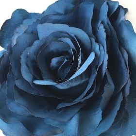 Dusky Blue Open Rose 43cm