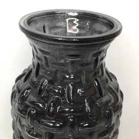 Charcoal Woven Vase 25cm