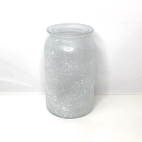 White Frosted Jar 18cm