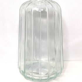Clear Lined Bottle Vase 13cm