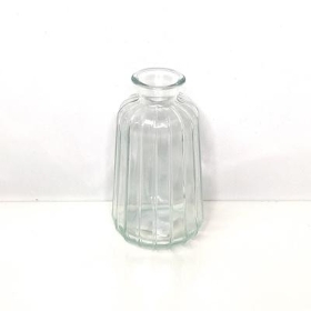 Clear Lined Bottle Vase 13cm