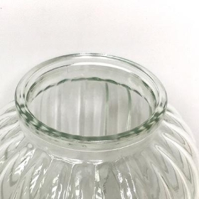 Clear Ribbed Sweetheart Vase 13cm