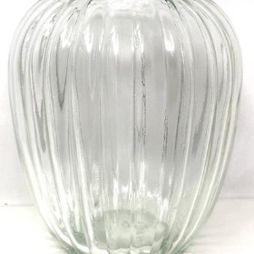 Clear Ribbed Sweetheart Vase 13cm