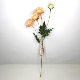 Peach Zinnia Spray 59cm