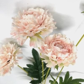 Soft Pink Zinnia Spray 59cm