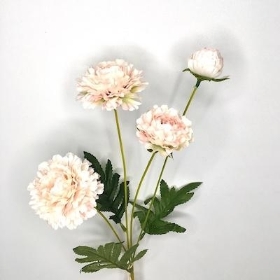 Soft Pink Zinnia Spray 59cm