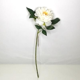 White Open Peony 49cm