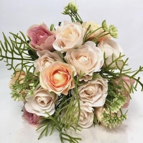 Blush Rose And Fern Bundle 28cm