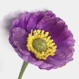 Lilac Poppy Spray 57cm