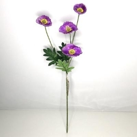 Lilac Poppy Spray 57cm