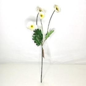 Ivory Poppy Spray 57cm