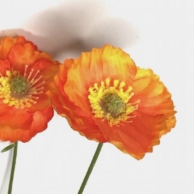 Orange Poppy Spray 57cm