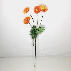 Orange Poppy Spray 57cm