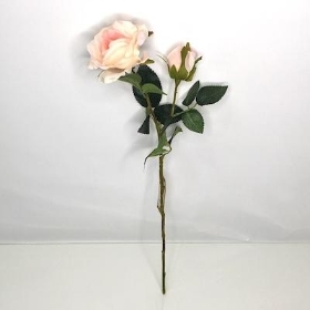 Soft Pink Open Rose 42cm