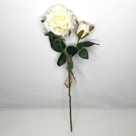 Ivory Open Rose 42cm