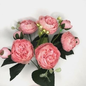Vintage Pink Peony Bush 29cm