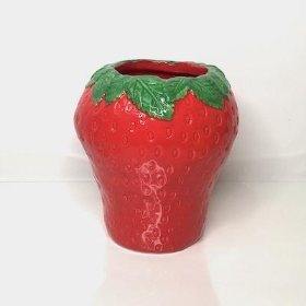 Strawberry Ceramic Vase 19cm