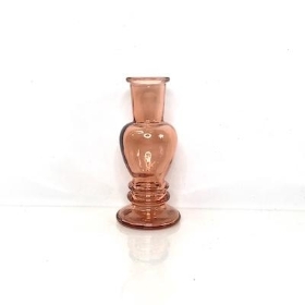 Amber Bulb Candlestick 12cm