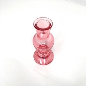 Pink Bulb Candlestick 12cm