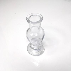 Clear Bulb Candlestick 12cm