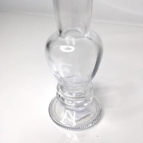 Clear Bulb Candlestick 12cm