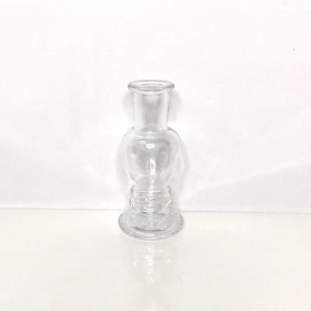 Clear Bulb Candlestick 12cm