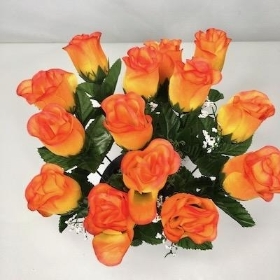 Orange Rosebud Grave Pot 30cm