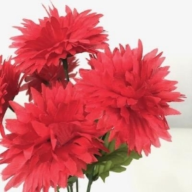 Red Chrysanthemum Bush 32cm