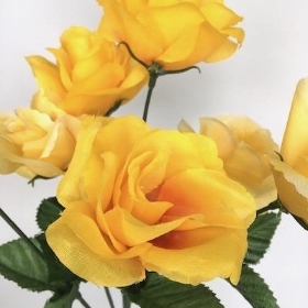 Yellow Carnival Rose Bush 32cm