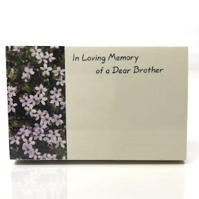 In Loving Memory of a Dear Brother Small Florist Cards x 50