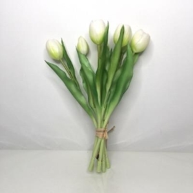 Ivory Real Touch Tulip Bundle 30cm