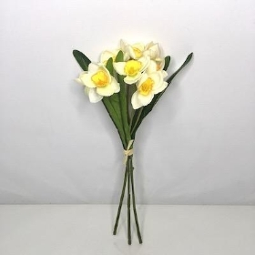 Cream Daffodil Bundle 30cm