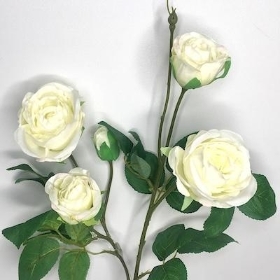 Ivory Spray Rose 56cm