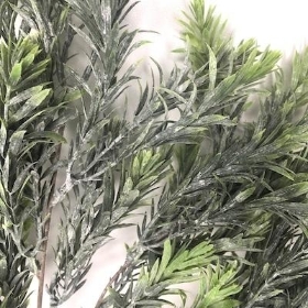 Green Frosted Rosemary Stem 66cm