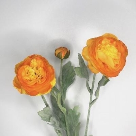 Orange Ranunculus Spray 49cm