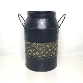 Navy Twinkle Milk Churn 25cm