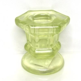 Green Hexagonal Candlestick 5cm