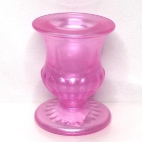 Pink Round Candlestick 6cm