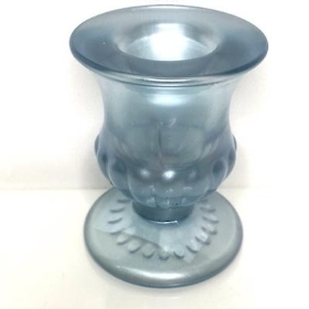 Blue Round Candlestick 6cm